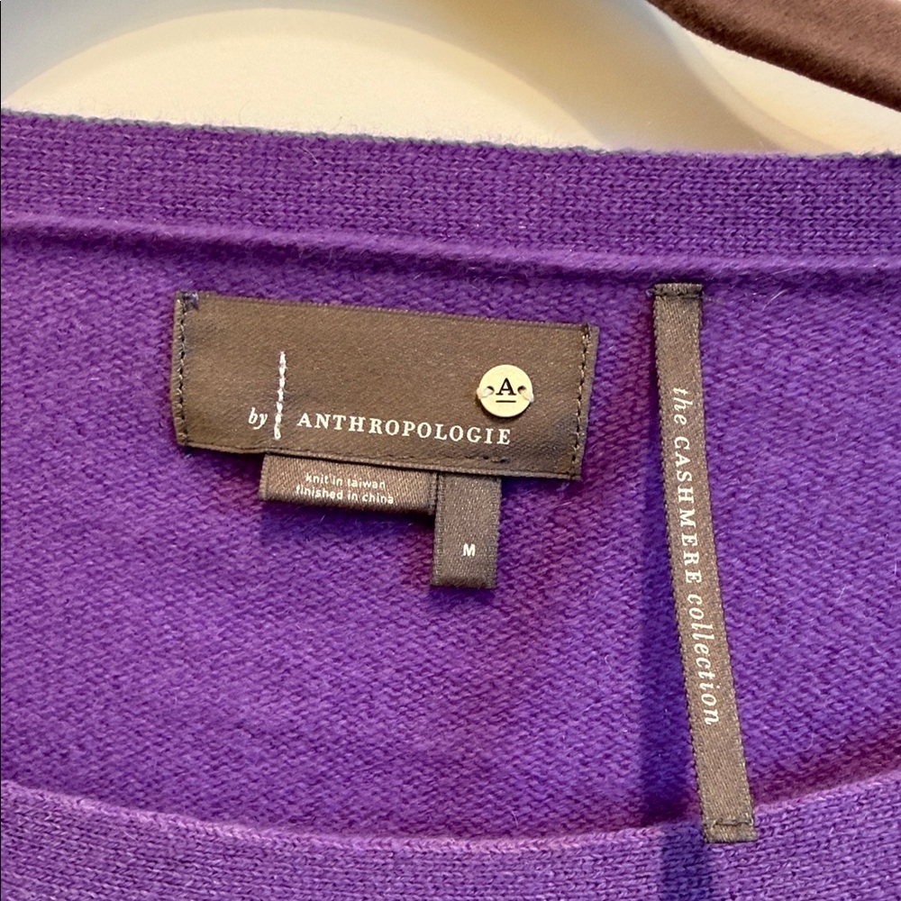 Anthropologie Deep Purple Neck Sweater - Picture 2 of 7
